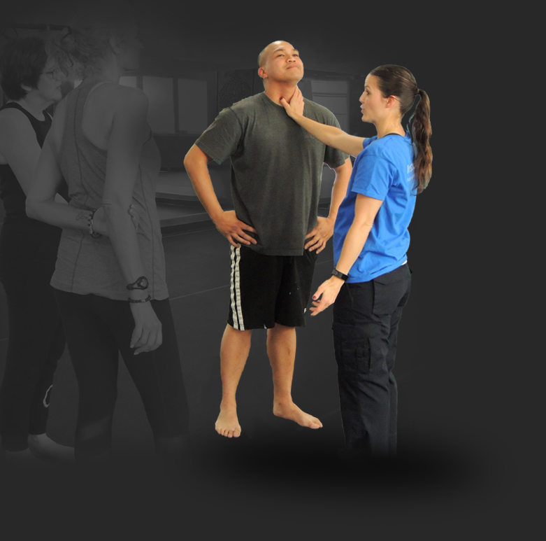 Instructor demonstrating self defense techniques
